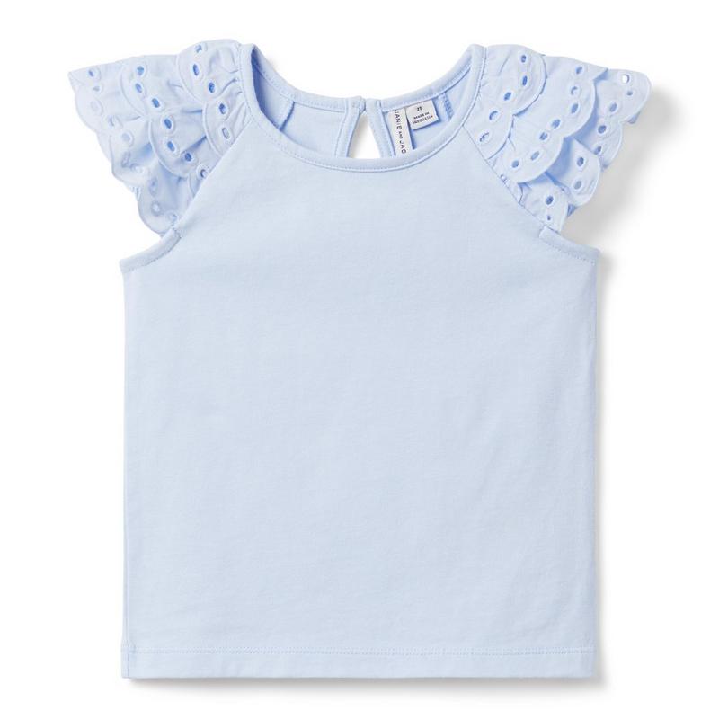 Eyelet Sleeve Jersey Top - Janie And Jack